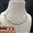 Amoliya Jewels Gold Plated Polki Kundan Necklace Set