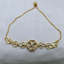 Amoliya Jewels Gold Plated Polki Kundan Stone Adjustable Bracelet
