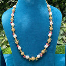Amoliya Jewels Gold Plated Pearl And Beads Long Necklace Set