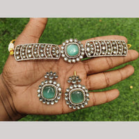 Amoliya Jewels Gold Plated Kundan Choker Necklace Set