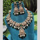 Amoliya Jewels Gold Plated Polki Kundan And Beads Necklace Set