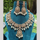 Amoliya Jewels Gold Plated Polki Kundan And Beads Necklace Set