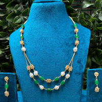 Amoliya Jewels Gold Plated Beads Necklace Set