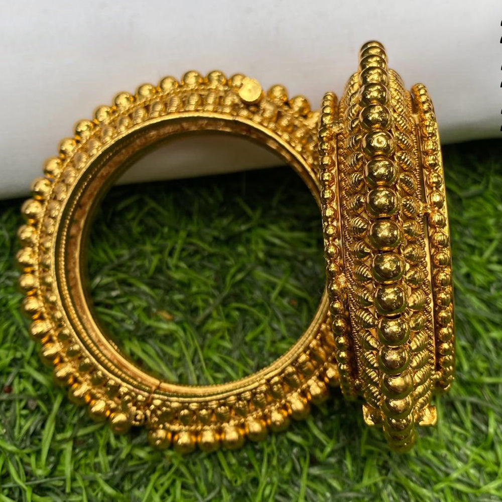 Amoliya Jewels Gold Plated Openable Bangles Set