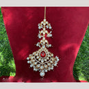 Amoliya Jewels Glam Glory Polki Kundan And Pearl Maangtikka