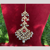 Amoliya Jewels Glam Glory Polki Kundan And Pearl Maangtikka
