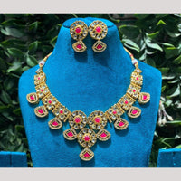 Amoliya Jewels Glamour Meets Grace Kundan And Austrain Stone Necklace Set