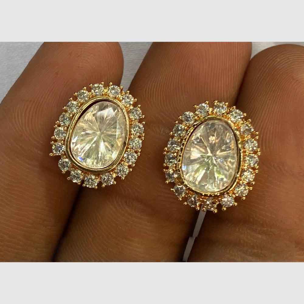 Amoliya Jewels Crystal Stone Studs Earrings