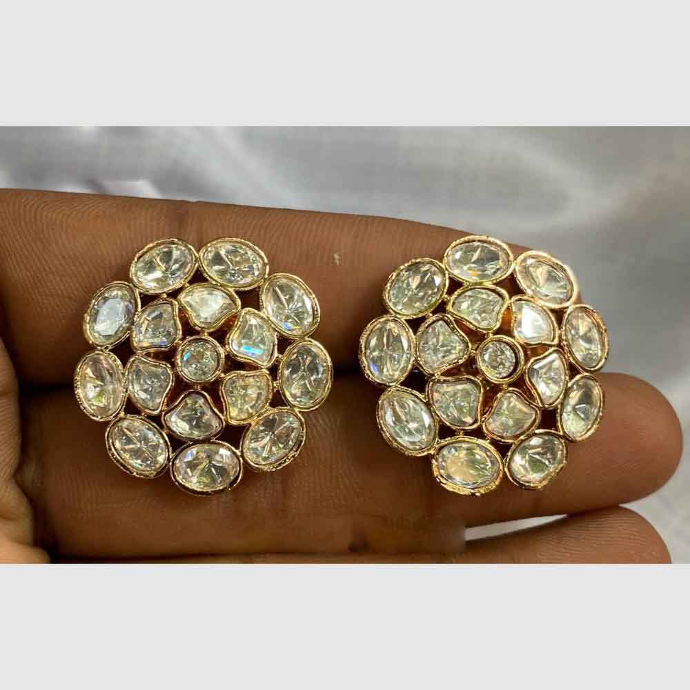 Amoliya Polki Kundan Stud Earrings
