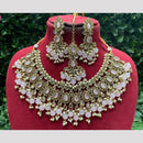 Amoliya Jewels Stylish Crystal Stone And Beads Elegant Party & Daily Wear Necklace Set