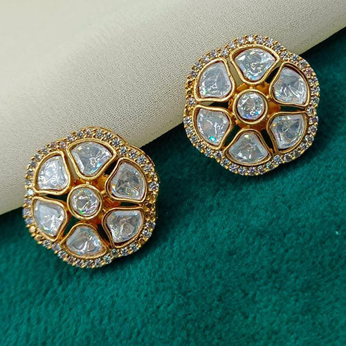 Amoliya Jewels Polki Kundan Studs Earrings