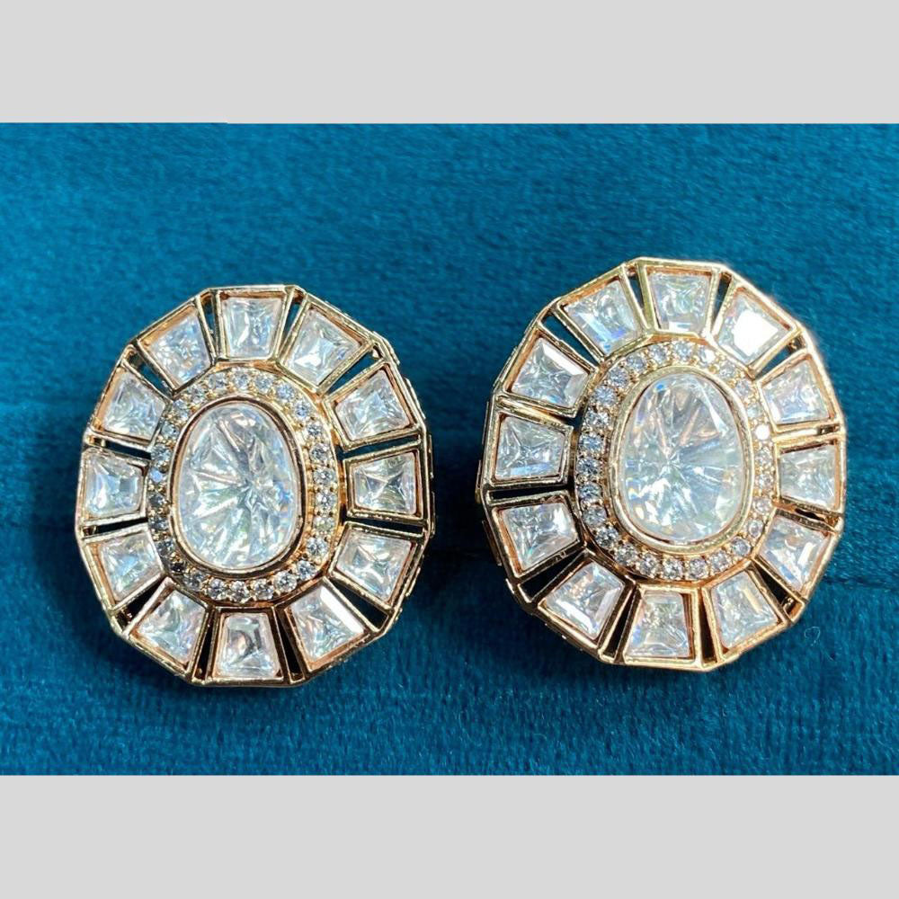 Amoliya Jewels Polki Kundan Studs Earrings