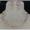 Amoliya Jewels Kundan Necklace Set with Studs Earrings
