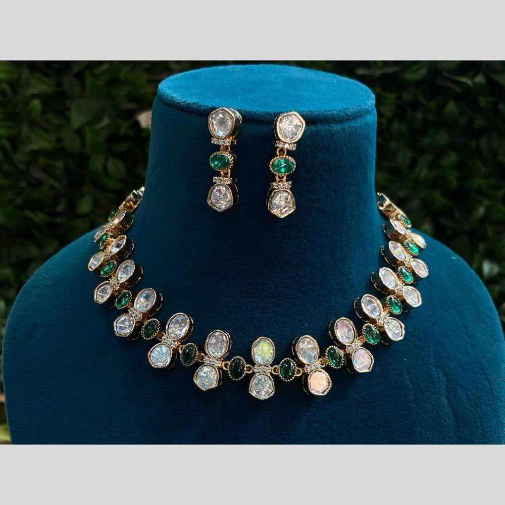 Amoliya Jewels Polki Kundan Elegant Necklace Set
