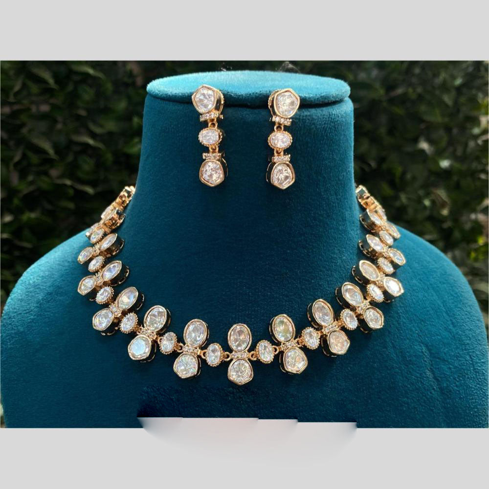 Amoliya Jewels Polki Kundan Elegant Necklace Set