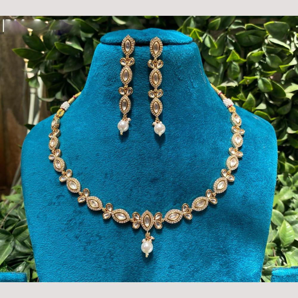Amoliya Jewels Kundan and Beads Necklace Set