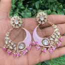 Amoliya Jewels Moonlight Drip Polki Kundan And Pearl Dangler Earrings