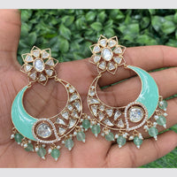 Amoliya Jewels Moonlight Drip Polki Kundan And Pearl Dangler Earrings