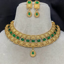 Amoliya Jewels Everyday Royal  Pota Stone Necklace Set