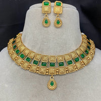 Amoliya Jewels Everyday Royal  Pota Stone Necklace Set