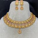 Amoliya Jewels Everyday Royal  Pota Stone Necklace Set