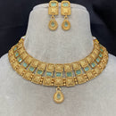 Amoliya Jewels Everyday Royal  Pota Stone Necklace Set