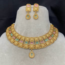Amoliya Jewels Everyday Royal  Pota Stone Necklace Set