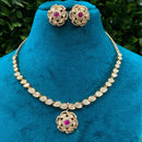 Amoliya Jewels Starry Shine Crystal And Austrain Stone Necklace Set