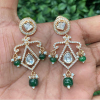 Amoliya Jewels Mirror Of The Moon Polki Kundan And Pearl Dangler Earrings