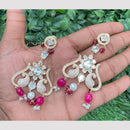 Amoliya Jewels Divine Descent Polki Kundan And Beads Dangler Earrings