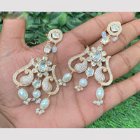 Amoliya Jewels Divine Descent Polki Kundan And Beads Dangler Earrings