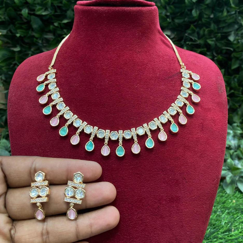 Amoliya Jewels Golden Hour Glam Polki Kundan Luxe Look Necklace Set