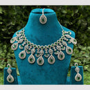 Amoliya Jewels Queen's Light  American Daimonds Royalty Necklace Set 
