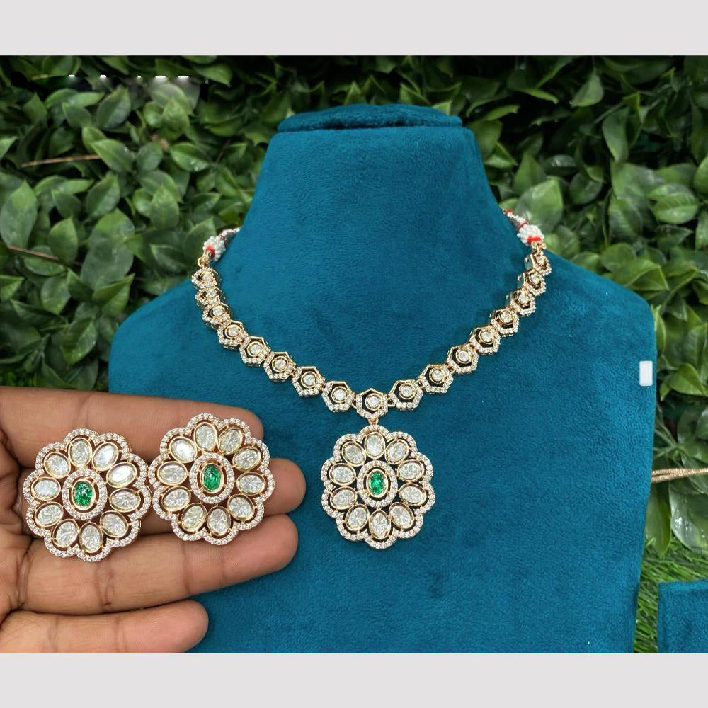 Amoliya Jewels Royal Polki Kundan Timeless Elegance Necklace Set