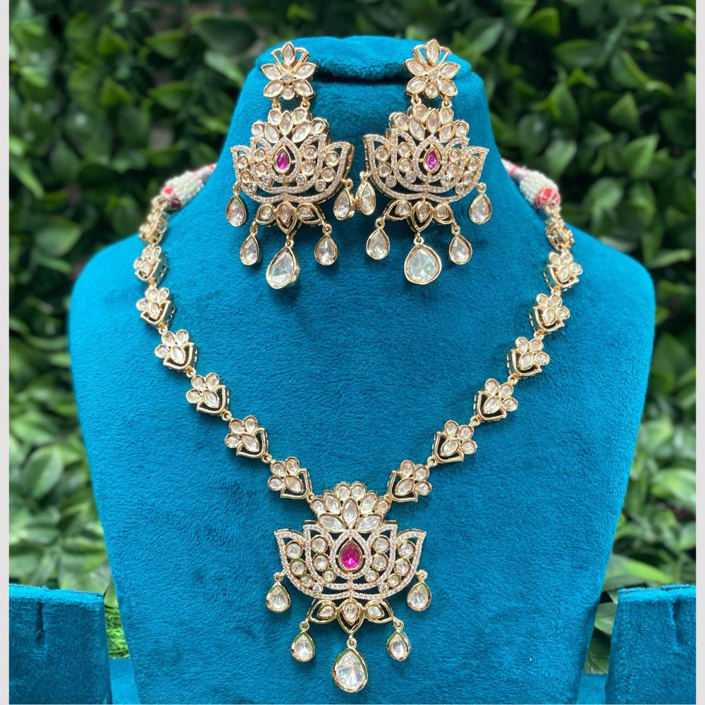 Amoliya Jewels Royal Polki Kundan Timeless Elegance Necklace Set