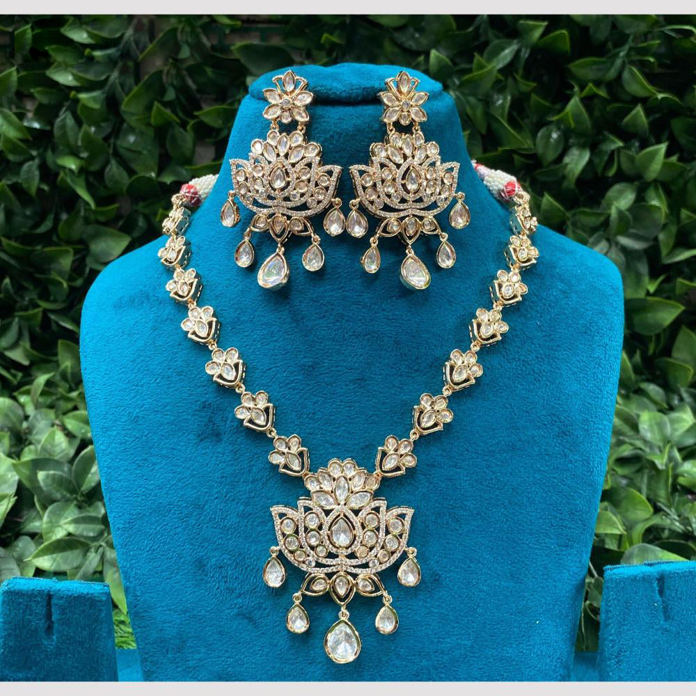 Amoliya Jewels Royal Polki Kundan Timeless Elegance Necklace Set