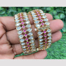 Amoliya Jewels Royal Spark Polki Kundan Openable Bangles Set