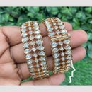 Amoliya Jewels Royal Spark Polki Kundan Openable Bangles Set