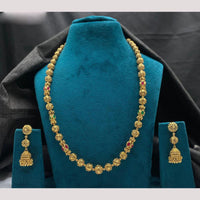 Amoliya Jewels Classic Filigree Bead Mala Necklace Set