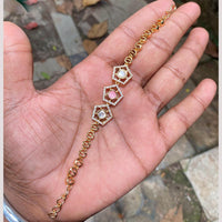 Amoliya Jewels Twilight Hexa Polki Kundan Delight Bracelet