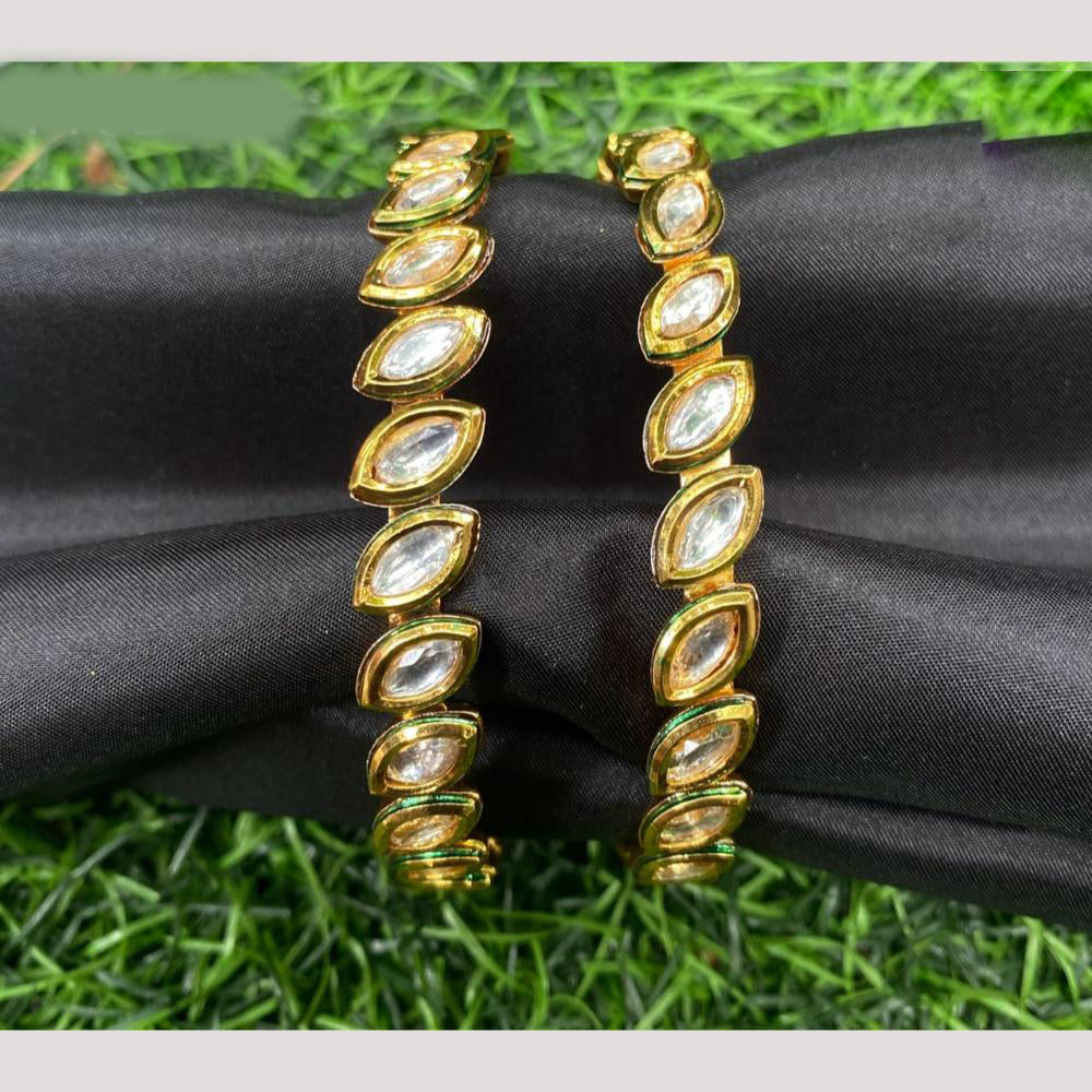 Amoliya Jewels Opulent Shine Kundan Kada Bangles
