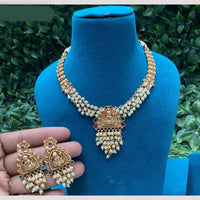 Amoliya Jewels Goddess Glow Traditional Necklace Set