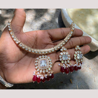 Amoliya Jewels Emerald Elegance Kundan and Beads Necklace Set
