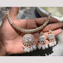 Amoliya Jewels Emerald Elegance Kundan and Beads Necklace Set