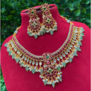 Amoliya Jewels Regal Charm Statement Necklace Set