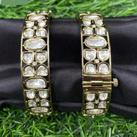 Amoliya Jewels Eternal Shine Polki Kundan Openable Bangles