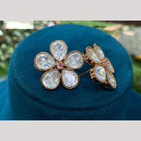 Amoliya Jewels Floral Polki Kundan Earrings