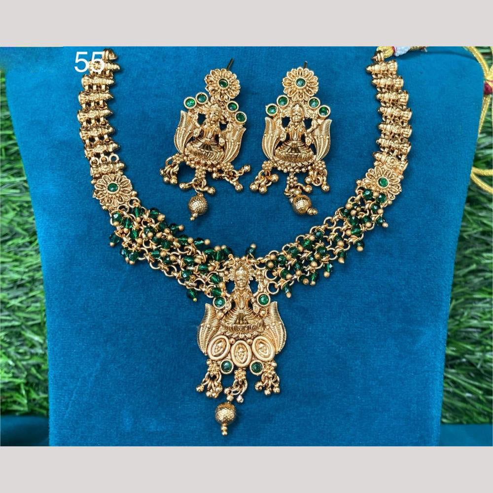 Amoliya Jewels Antique Temple Necklace Set