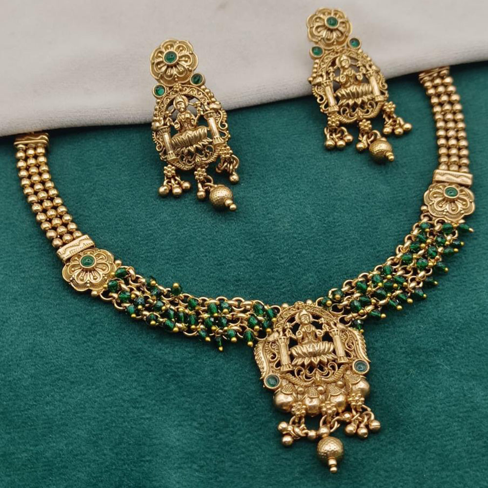 Amoliya Jewels Antique Temple Necklace Set