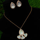 Amoliya Jewels Crystal Stone Chain Pendant Set